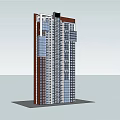 Modern High Rise Residential Building With Glass Facade And Balcony Exterior Design