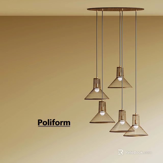 Poliform Modern Pendant Lights With Elegant Hanging Design And Sleek Structure 3d model