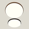 Round Modern Ceiling Light with Gold and Black Borders for Home Interior 3d model
