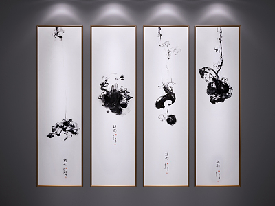 Chinese abstract painting decorative hanging painting model