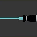 Blue Shaft Gray Handle Screwdriver as Essential Household Tool with Reflective Surface