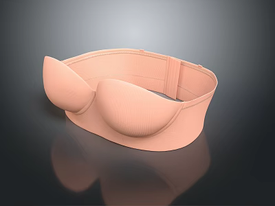 Light Pink Strapless Bra With Supportive Design And Comfortable Stretchy Fabric 3d model