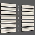 Decorative Line Molding Various Styles White Light Gray For Interior Design 3d model