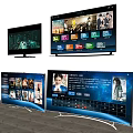 Smart Television Displaying Streaming Apps Video Content And Entertainment Features
