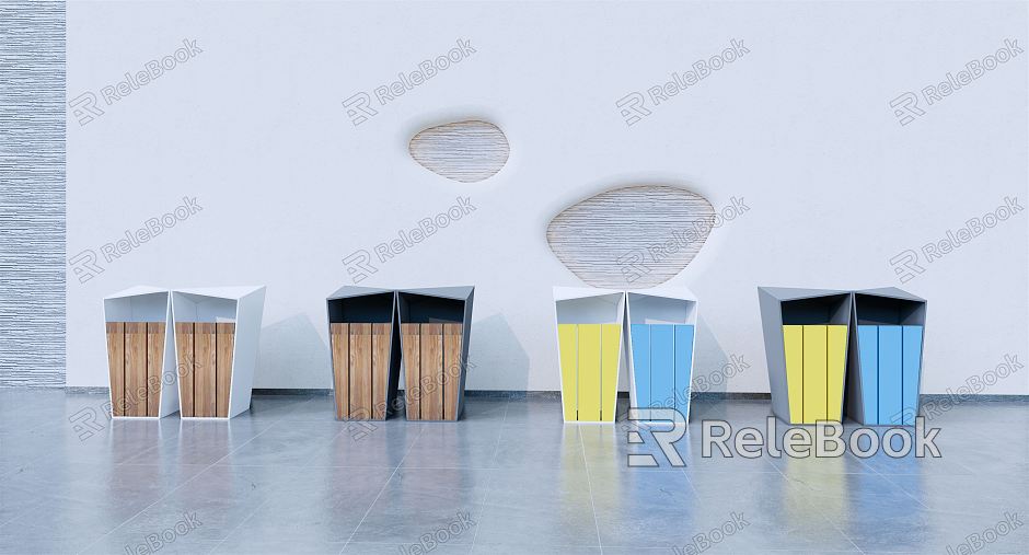 Modern trash can model