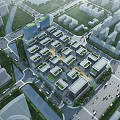 Modern Industrial Factory Complex With Green Space And Efficient Urban Layout