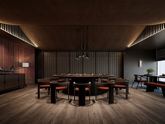 New Chinese Private Room Restaurant Private Room 3d model