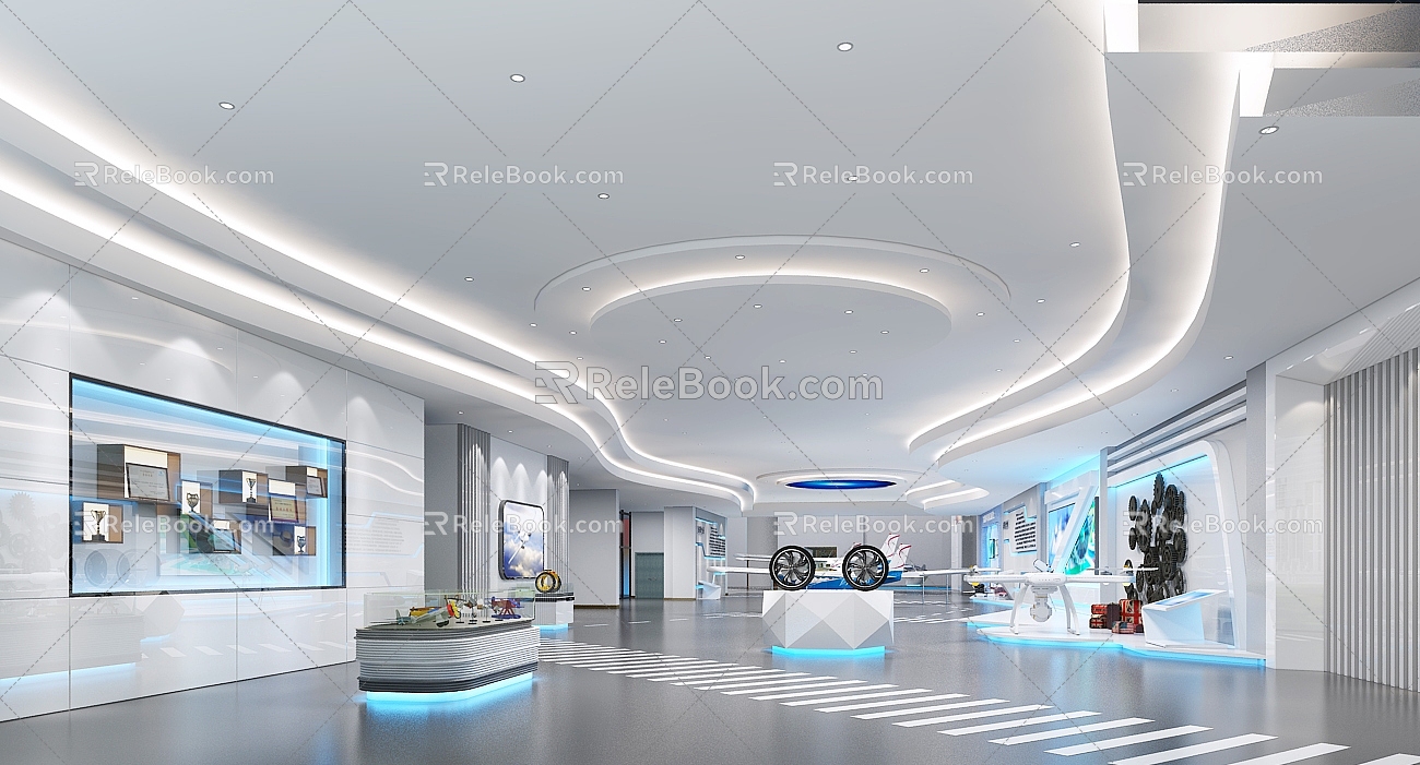 Modern Exhibition Hall 3d model