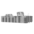 Stainless Steel Kitchen Workstation With Cabinets Sink And Countertop Design