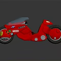 Red Modern Motorcycle With Sleek Design Brown Seat Windshield Chrome Accents Stylish Tires