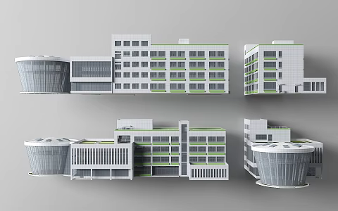 Modern Office Building R & D Building 3d model