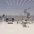 Modern Sports Equipment Collection With Treadmill Exercise Bike Dumbbells And Bright Gym Layout