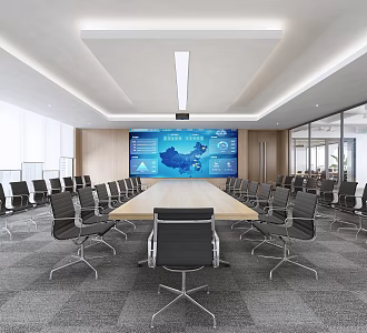 Modern Meeting Room Meeting Tables and Chairs Office Tables and Chairs 3d model