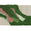 Modern Living Green Plant Wall With Mixed Greenery And Colorful Foliage Design