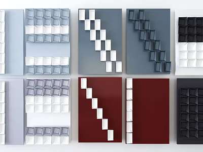 Various Colored Tiles With Geometric Patterns And Modern Designs For Interior 3d model