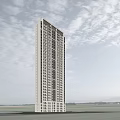 Modern Skyscraper Architectural Design With Glass Windows And Cloudy Sky