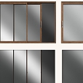 modern door and window combination modern door and window door and window door glass window 3d model