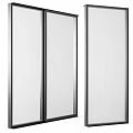 Modern Floor to Ceiling Windows with Black Frame and Sliding Glass Panels