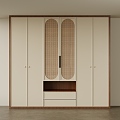 French Middle Style Wardrobe 3d model