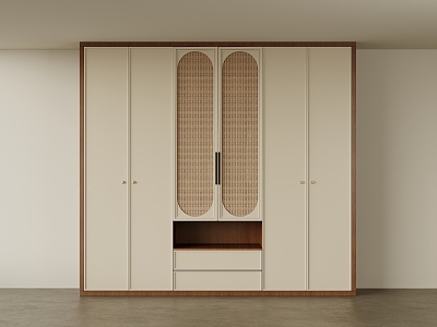 French Middle Style Wardrobe 3d model