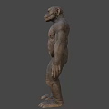 Game and Movie Character Muscular Mythical Creature with Rough Skin 3D Model Design