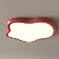 Red Cloud Shaped Ceiling Light With Bright Lighting And Modern Design 3d model