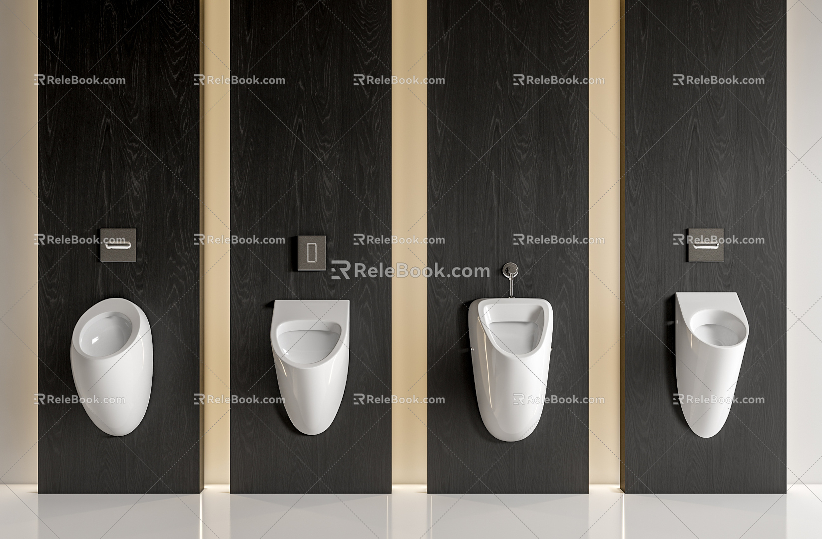 Modern urinal urinal combination 3d model