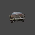 Rusty Vintage Classic Car With Old Exterior And Retro Design Features