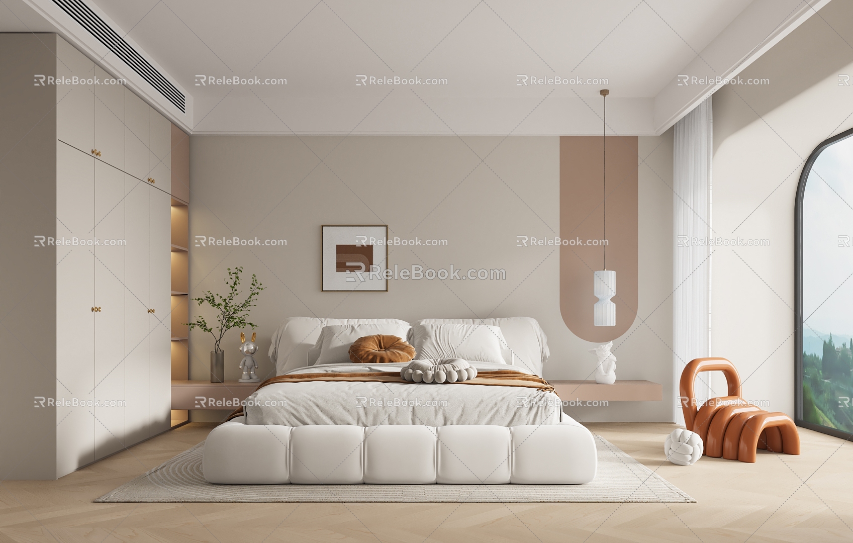 Cream Wind Bedroom Cream Wind Bedroom Cream Wind 3d model