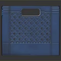 Blue Plastic Storage Basket With Mesh Design And Handles For Home Organization