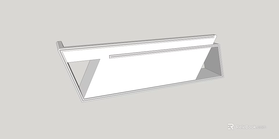 Modern Reception Desk Design With Sleek Countertop And Geometric Structure 3d model 