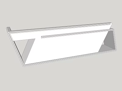 Modern Reception Desk Design With Sleek Countertop And Geometric Structure 3d model