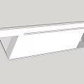 Modern Reception Desk Design With Sleek Countertop And Geometric Structure