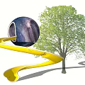 Modern slide children's slide 3d model