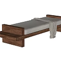 New Chinese Style Bench Bed End Stool Sofa Bench Middle Ancient Bed End Stool Japanese Style Bench 3d model