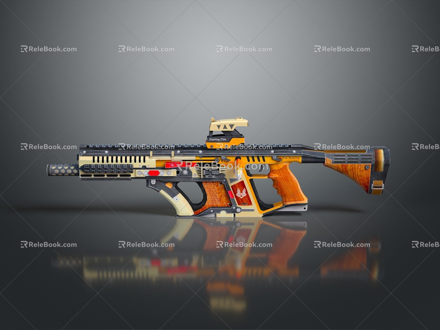 Modern sci-fi rifle sci-fi sniper rifle laser pulse gun pulse gun 3d model