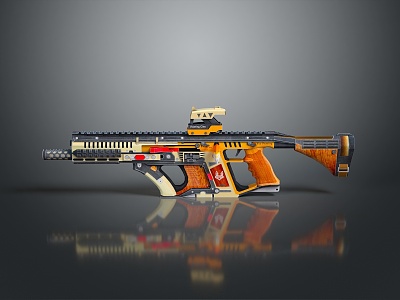 Modern sci-fi rifle sci-fi sniper rifle laser pulse gun pulse gun 3d model