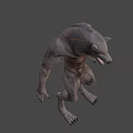 Fierce Game Movie Character With Dog Head Sharp Teeth And Muscular Build