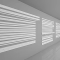 White Decorative Molding Display On Gray Wall With Various Styles And Designs