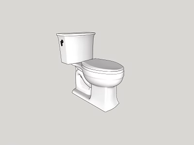 White Ceramic Toilet Bowl For Bathroom Fixture Design And Home Use 3d model