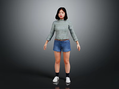 modern woman woman woman middle-aged woman housewife housewife 3d model