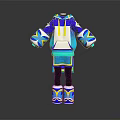 Blue White Yellow Hoodie With Number 11 Geometric Pattern Shorts And Matching Shoes