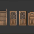 Various Decorative Wooden Doors Featuring Spire Lattice And Cross Design Elements