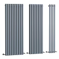 Modern Gray Vertical Radiators With Slim Design For Home Interior Heating 3d model