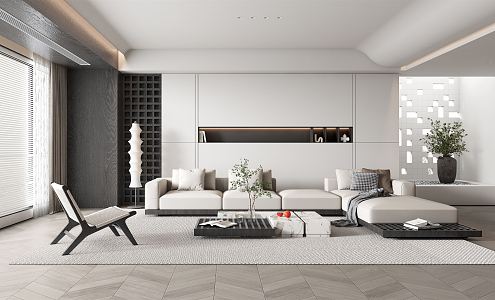 modern living room 3d model