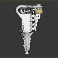 modern engine rotary cylinder engine cylinder rotary engine 3d model