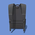 Black Practical Backpack With Multiple Zipper Pockets And Durable Material For Commuting 3d model