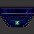 Futuristic Control Panel With Large Screen Multiple Displays And Neon Accents 3d model