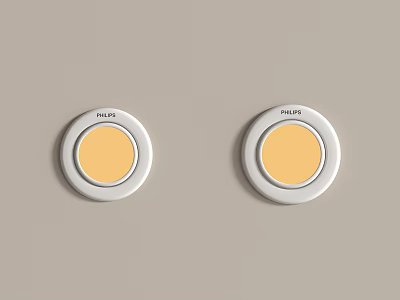 Modern LED Downlights With White Frame And Yellow Light Surface Design 3d model