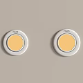 Modern LED Downlights With White Frame And Yellow Light Surface Design